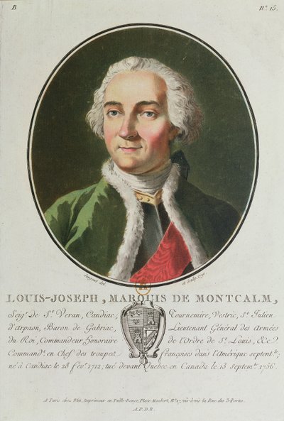 Louis-Joseph de Montcalm (1712-59) 1790 da Antoine Louis Francois Sergent Marceau